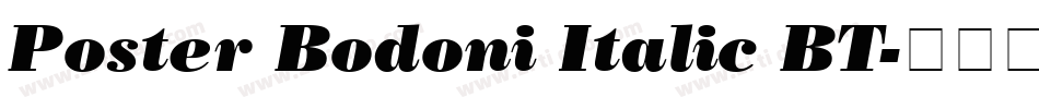Poster Bodoni Italic BT字体转换
